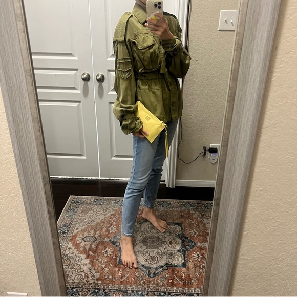 Miu Miu Yellow Nappa Leather Wristlet Small - Picture 14 of 16